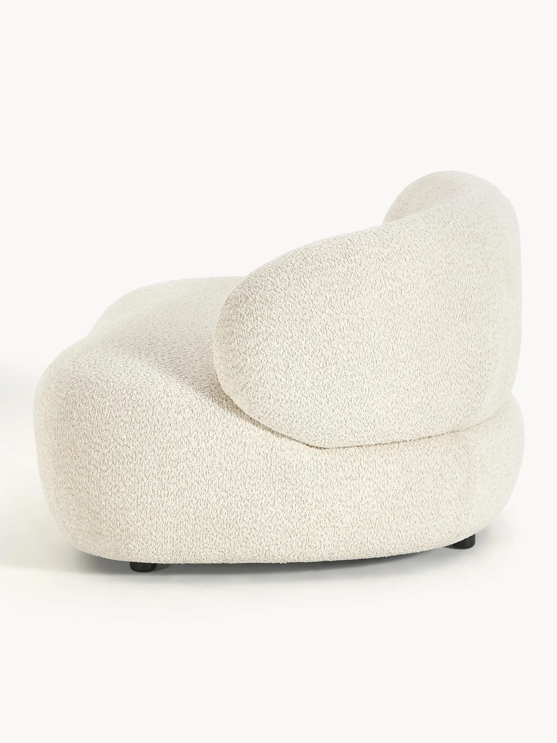 Poltrona lounge in teddy bouclé Alba