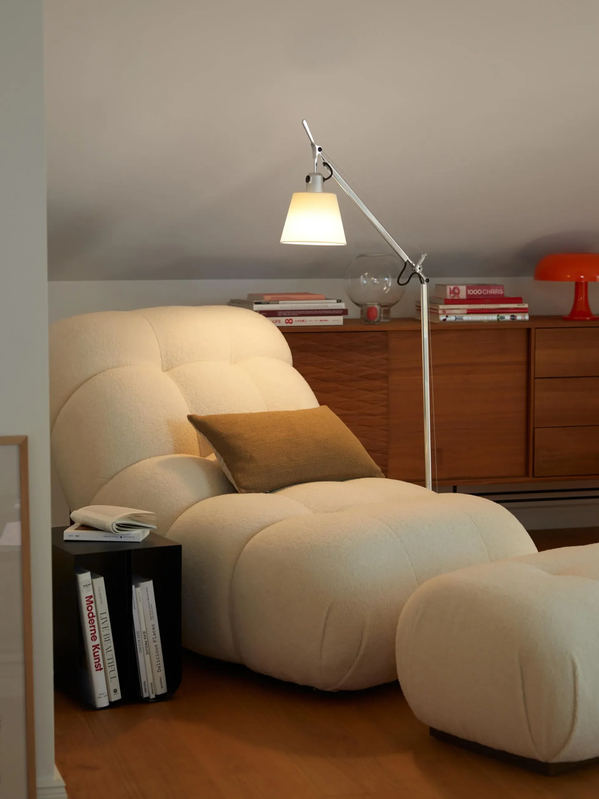Poltrona lounge in teddy Stanley