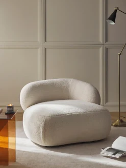 Poltrona lounge in teddy Alba