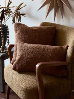 Poltrona lounge in teddy con braccioli Moritz