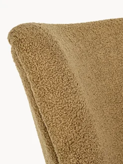 Poltrona lounge in teddy con braccioli Moritz