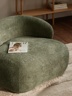Poltrona lounge in teddy bouclé Alba