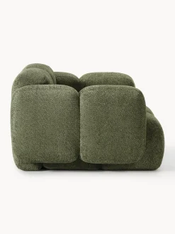 Poltrona lounge in teddy-bouclé Tayla