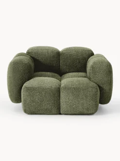 Poltrona lounge in teddy-bouclé Tayla