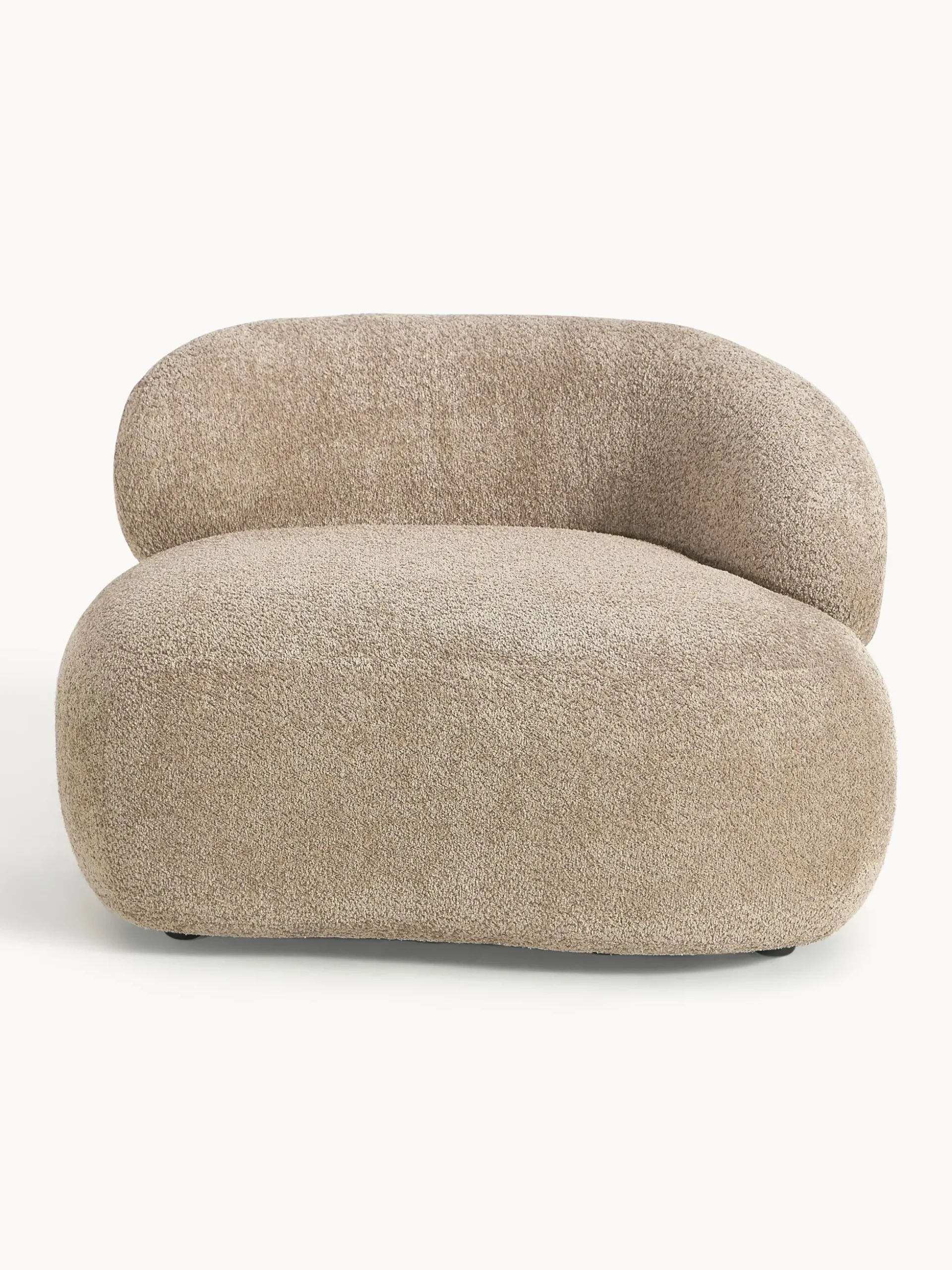 Poltrona lounge in teddy-bouclé Alba