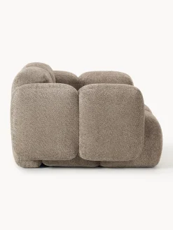 Poltrona lounge in teddy-bouclé Tayla