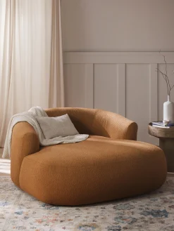 Poltrona lounge XL in bouclé Sofia