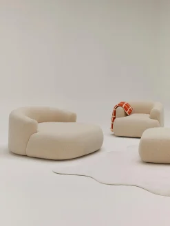 Poltrona lounge XL in bouclé Sofia