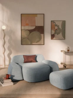 Poltrona lounge XL in bouclé Wolke