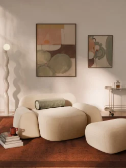 Poltrona lounge XL in bouclé Wolke