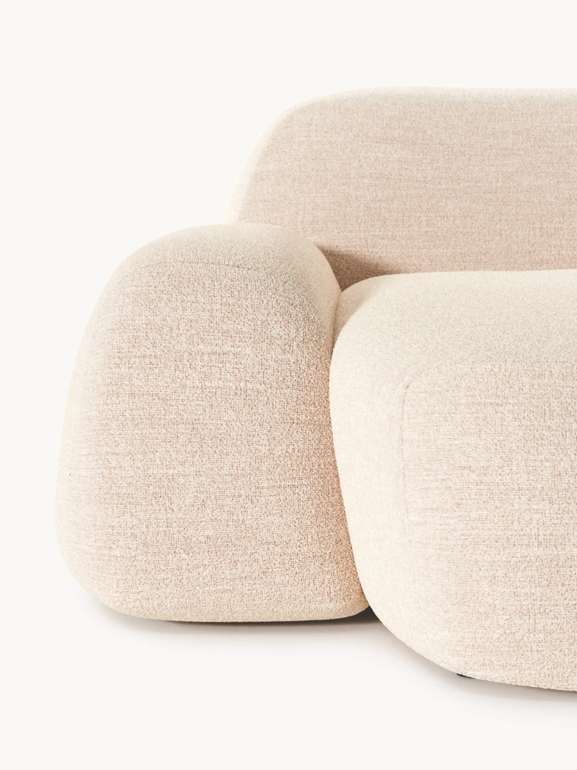Poltrona lounge XL in bouclé Wolke