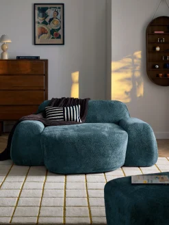 Poltrona lounge XL in teddy bouclé Wolke
