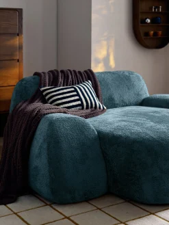 Poltrona lounge XL in teddy bouclé Wolke