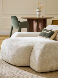 Poltrona lounge XL in teddy bouclé Wolke