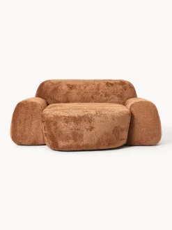 Poltrona lounge XL in teddy bouclé Wolke