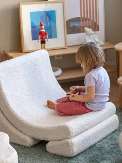 Poltrona per bambini in teddy fatta a mano Moon
