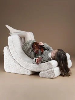 Poltrona per bambini in teddy fatta a mano Moon