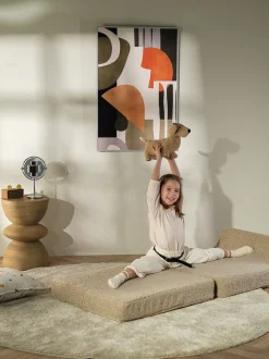 Poltrona pieghevole per bambini in teddy fatta a mano Flipster