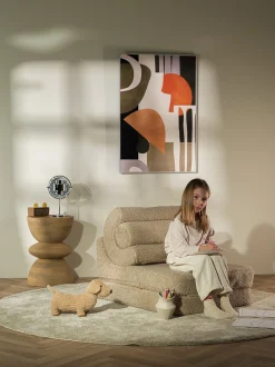 Poltrona pieghevole per bambini in teddy fatta a mano Flipster