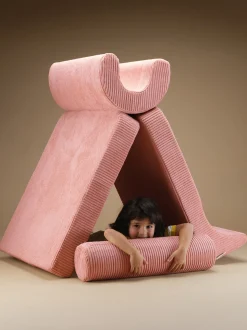 Poltrona pieghevole per bambini in velluto a coste fatta a mano Flipster