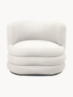 Poltrona di design in tessuto boucle Solomon