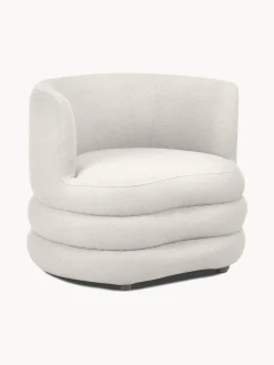 Poltrona di design in tessuto boucle Solomon