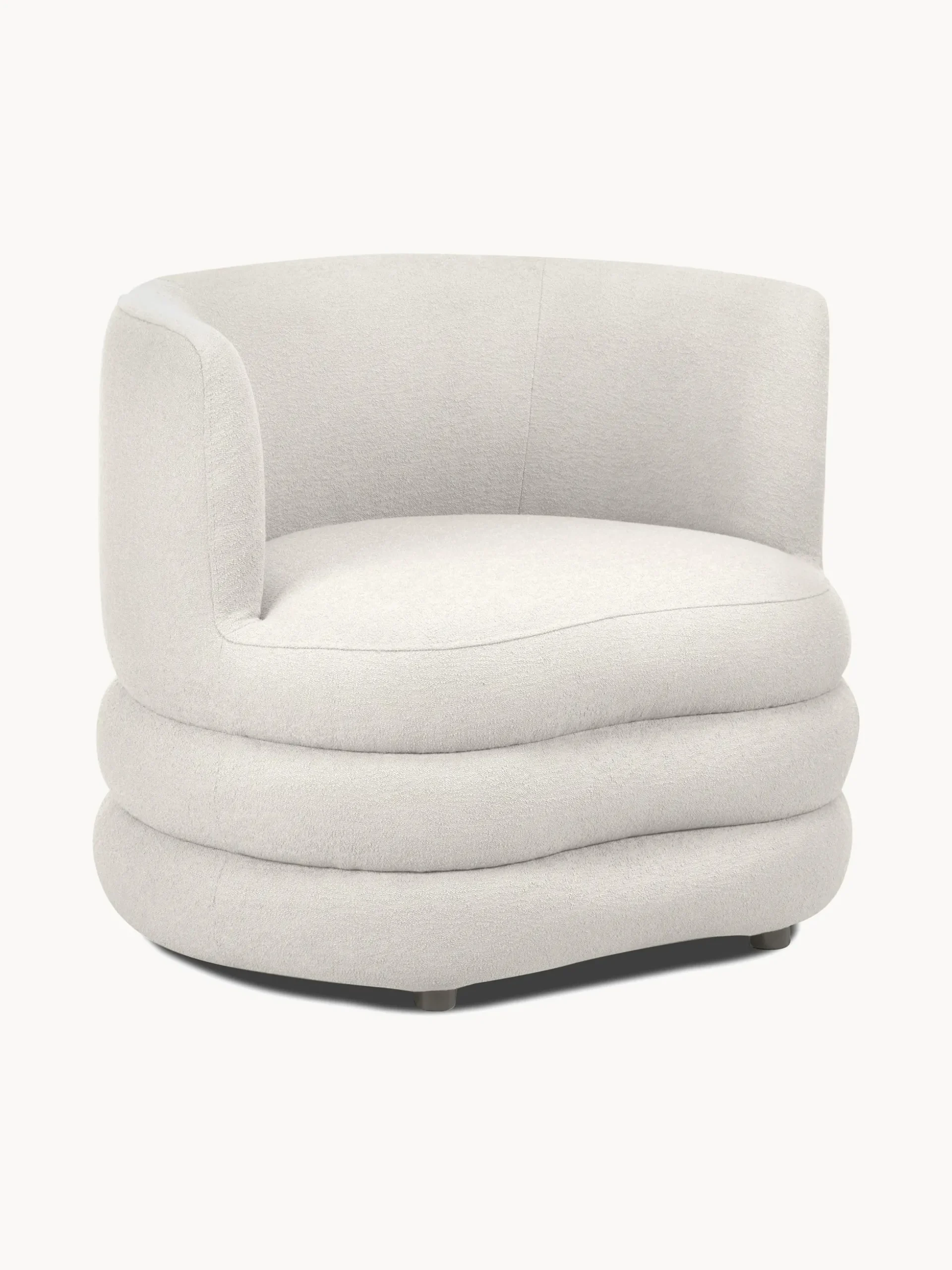 Poltrona di design in tessuto boucle Solomon