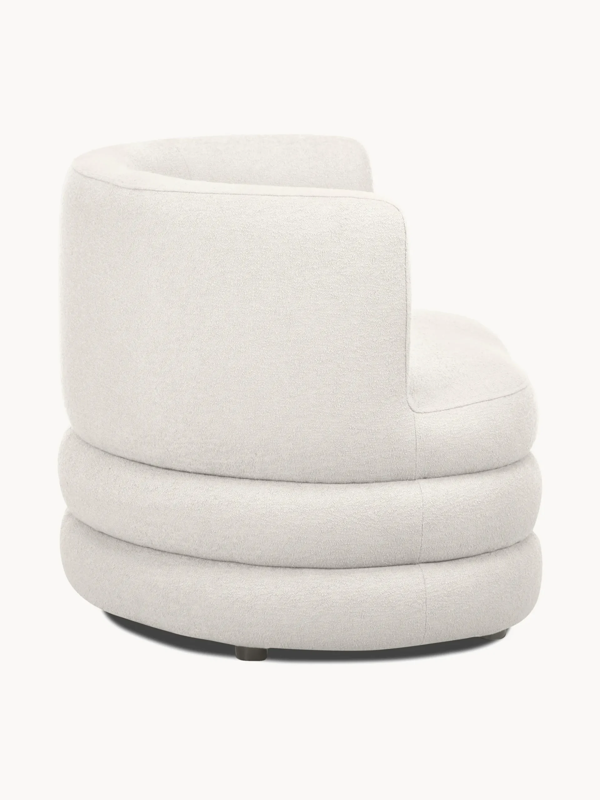 Poltrona di design in tessuto boucle Solomon