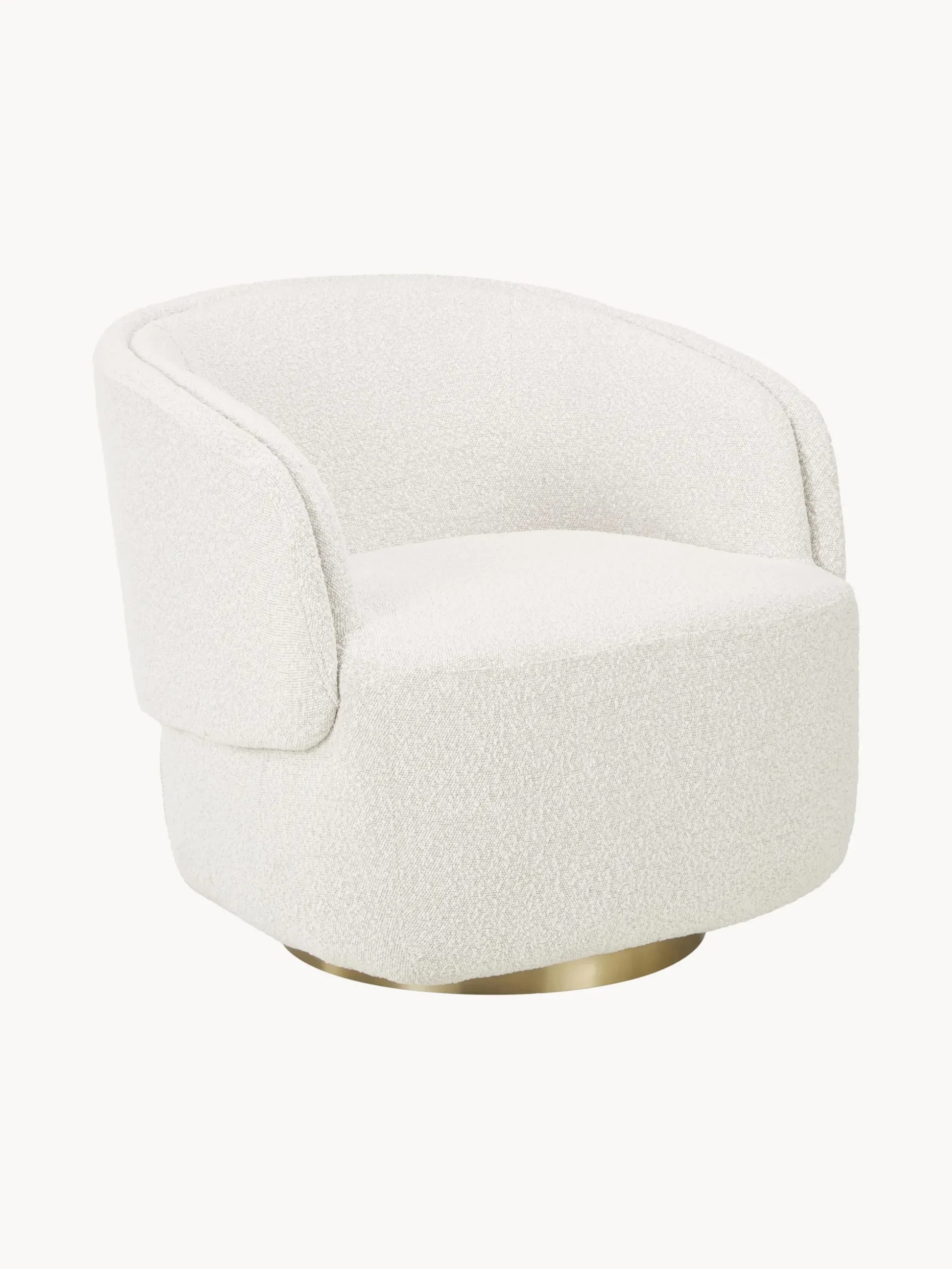 Poltrona girevole in bouclé Irene
