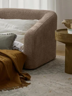 Poltrona letto in teddy-bouclé Eliot