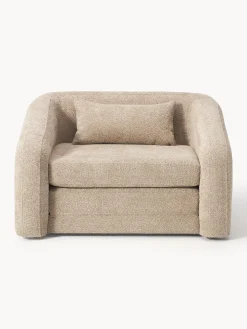 Poltrona letto in teddy-bouclé Eliot