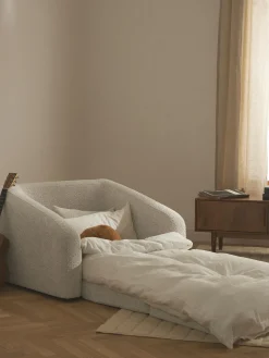 Poltrona letto in teddy-bouclé Eliot
