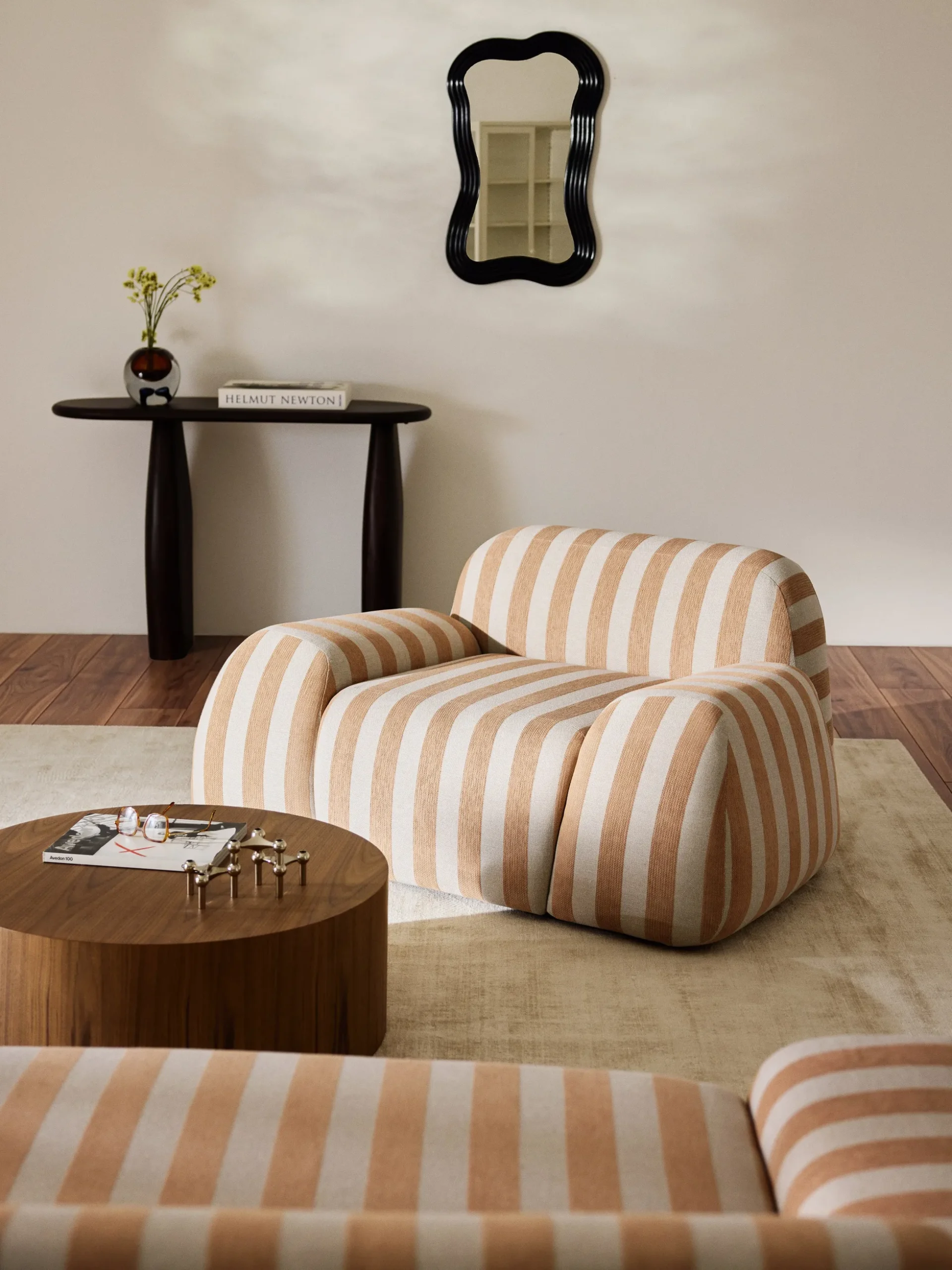 Poltrona lounge a righe Wolke