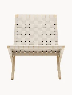 Poltrona lounge con seduta intrecciata a mano MG501 Cuba