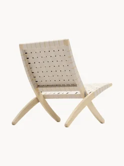 Poltrona lounge con seduta intrecciata a mano MG501 Cuba