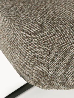 Poltrona lounge girevole in bouclé Ines