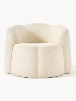 Poltrona lounge in bouclé Fleur