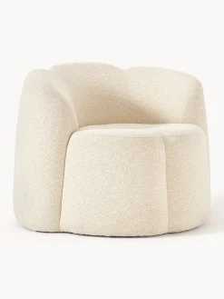 Poltrona lounge in bouclé Fleur