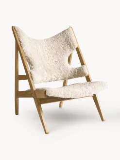 Poltrona lounge in pelle di pecora Knitting
