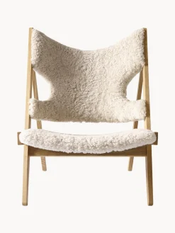Poltrona lounge in pelle di pecora Knitting