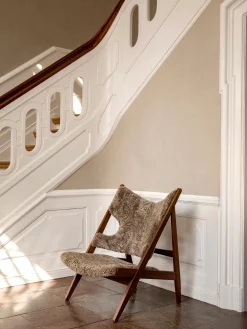 Poltrona lounge in pelle di pecora Knitting