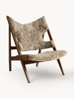 Poltrona lounge in pelle di pecora Knitting