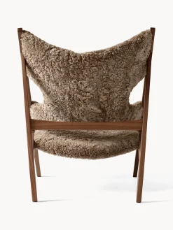 Poltrona lounge in pelle di pecora Knitting
