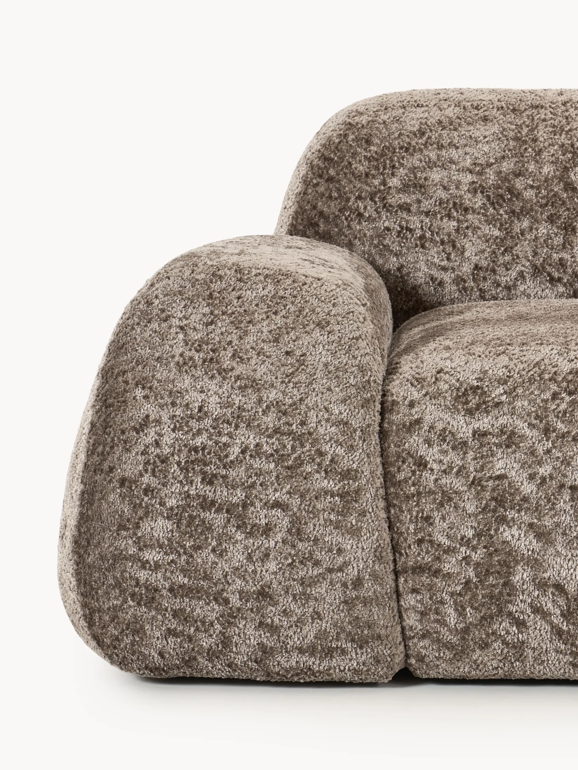Poltrona lounge in teddy-bouclé Wolke