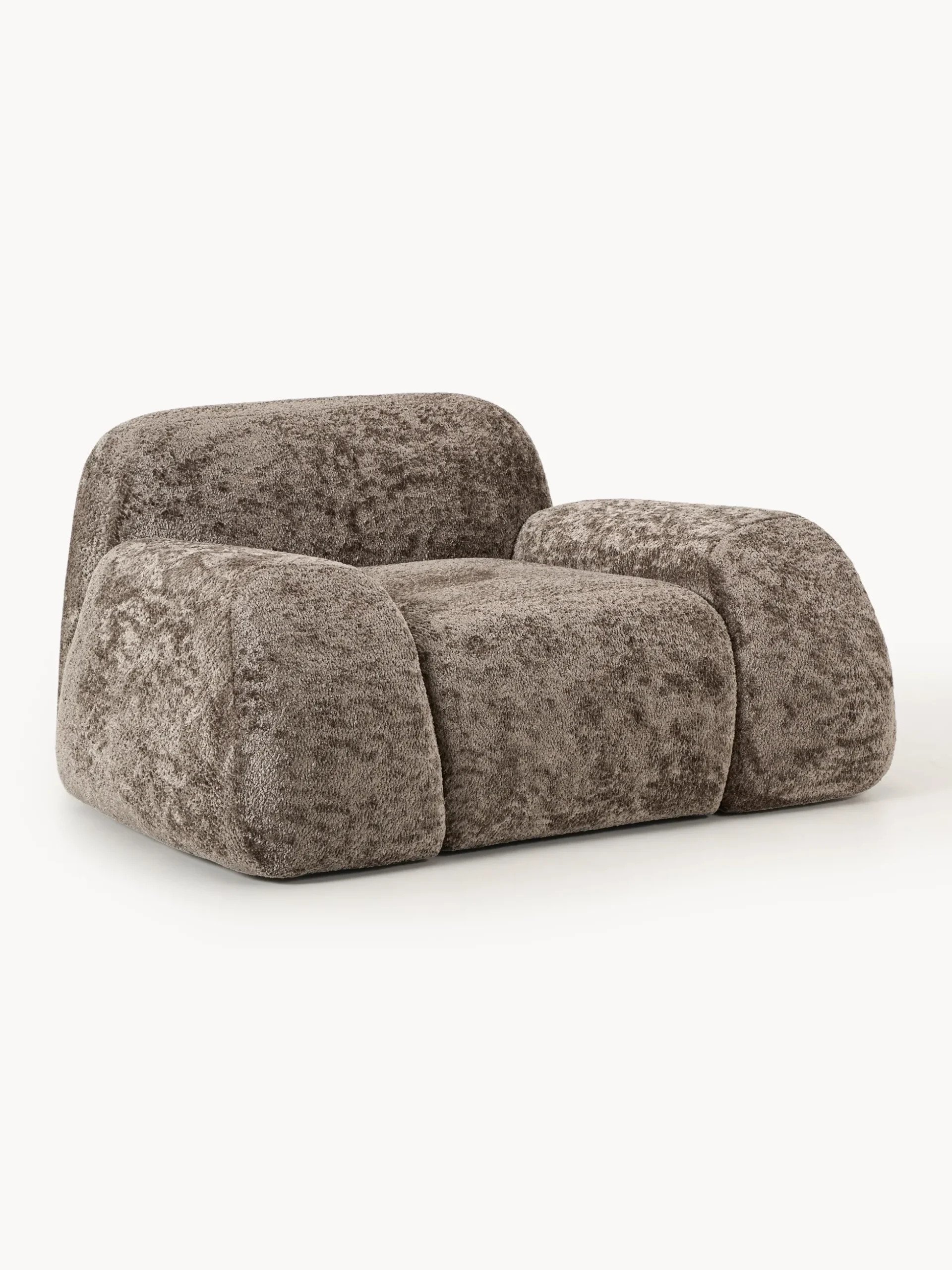 Poltrona lounge in teddy-bouclé Wolke