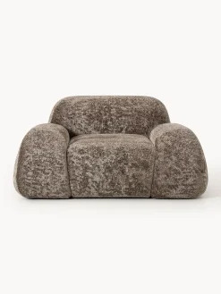 Poltrona lounge in teddy-bouclé Wolke