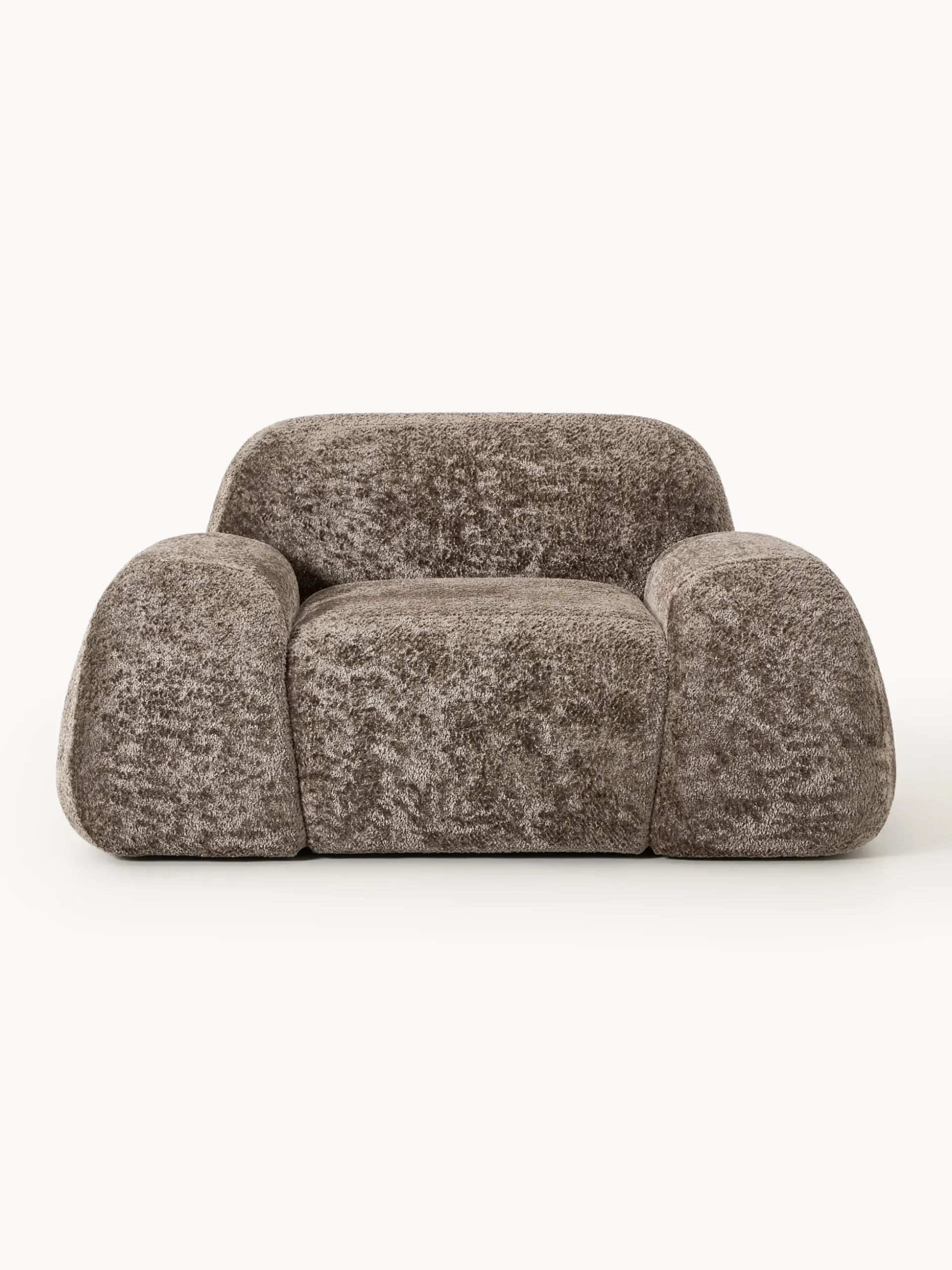 Poltrona lounge in teddy-bouclé Wolke