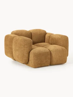 Poltrona lounge in teddy-bouclé Tayla