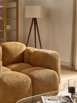 Poltrona lounge in teddy-bouclé Tayla