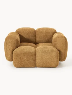 Poltrona lounge in teddy-bouclé Tayla